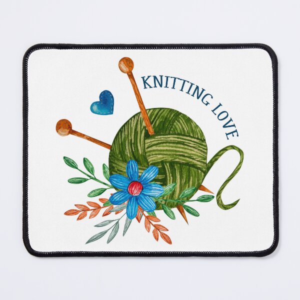 Item preview, Cozy Knitting Love Watercolor Yarn designed and sold by Natallia Leanovich.