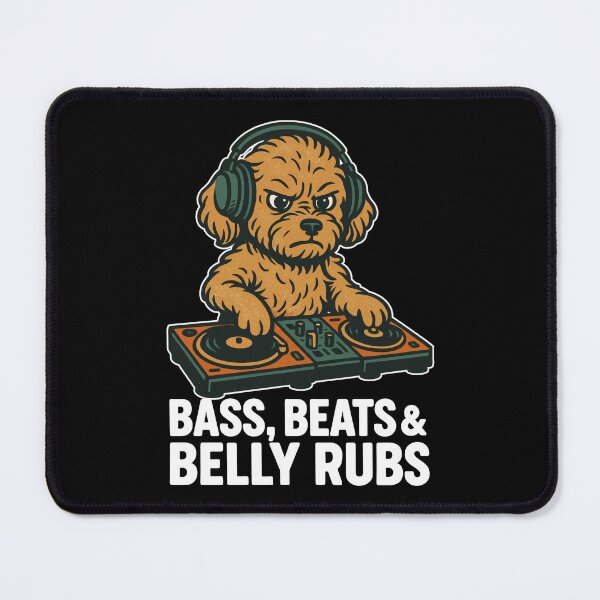 Item preview, DJ Maltipoo: Bass, Beats & Belly Rubs Retro Design designed and sold by Pineapple-Tree.