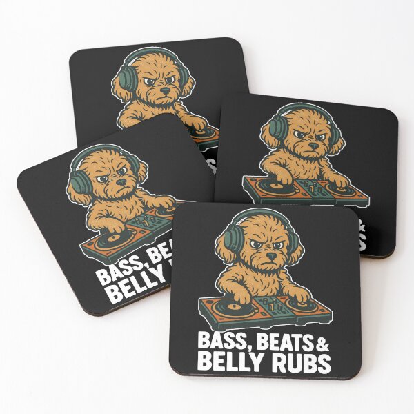 Item preview, DJ Maltipoo: Bass, Beats & Belly Rubs Retro Design designed and sold by Pineapple-Tree.