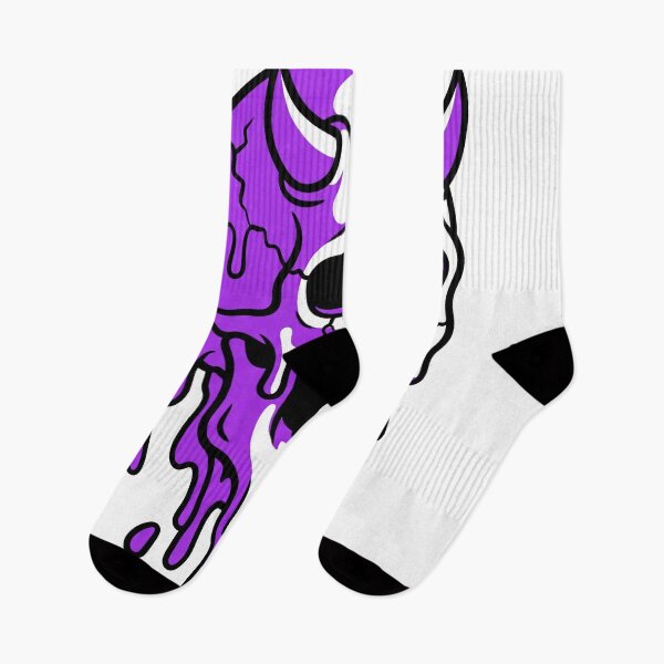 Item preview, Melting Purple Devil Skull Graphic - Dripping Horned Skeleton Illustration - Edgy Streetwear Design designed and sold by seven things shop.