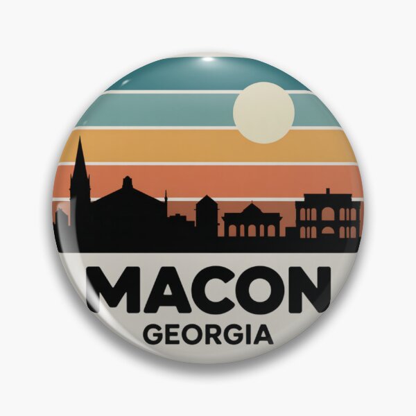 Item preview, Macon Georgia: Blue Orange Brown Sunset Skyline designed and sold by CircinusStore.