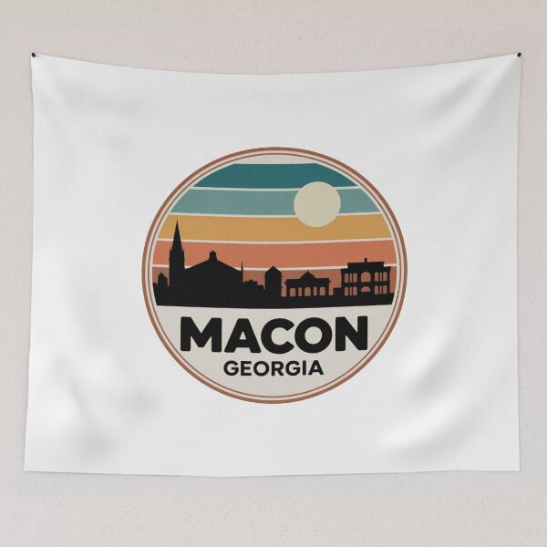 Item preview, Macon Georgia: Blue Orange Brown Sunset Skyline designed and sold by CircinusStore.