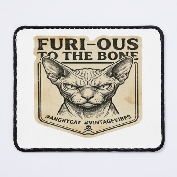 Item preview, Furious to the Bone Angry Cat Vintage Sticker | Dark Humor Cat Design designed and sold by Velora Design .