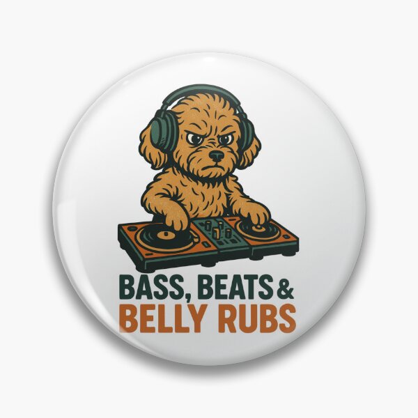 Item preview, DJ Maltipoo: Bass, Beats & Belly Rubs Retro Design designed and sold by Pineapple-Tree.