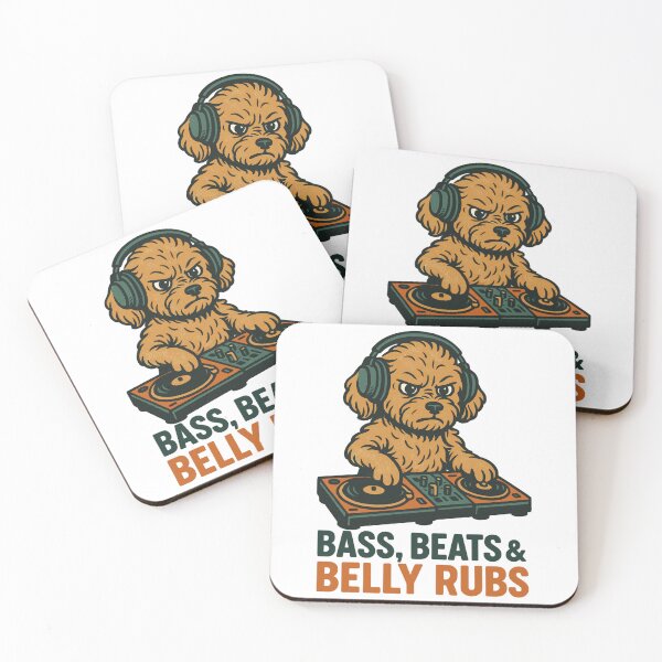Item preview, DJ Maltipoo: Bass, Beats & Belly Rubs Retro Design designed and sold by Pineapple-Tree.
