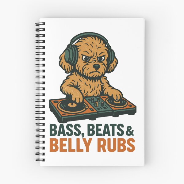 Item preview, DJ Maltipoo: Bass, Beats & Belly Rubs Retro Design designed and sold by Pineapple-Tree.