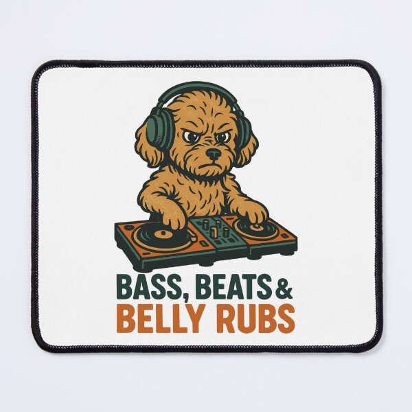 Item preview, DJ Maltipoo: Bass, Beats & Belly Rubs Retro Design designed and sold by Pineapple-Tree.