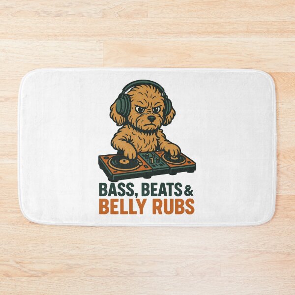Item preview, DJ Maltipoo: Bass, Beats & Belly Rubs Retro Design designed and sold by Pineapple-Tree.