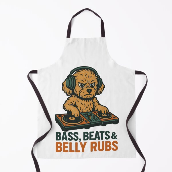 Item preview, DJ Maltipoo: Bass, Beats & Belly Rubs Retro Design designed and sold by Pineapple-Tree.