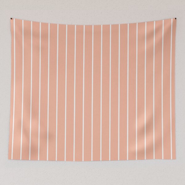 Item preview, Peach And White Pinstripe Pattern designed and sold by pattern-archive.