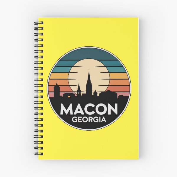 Item preview, Macon Georgia: Orange Pink Sunset Skyline Badge designed and sold by CircinusStore.