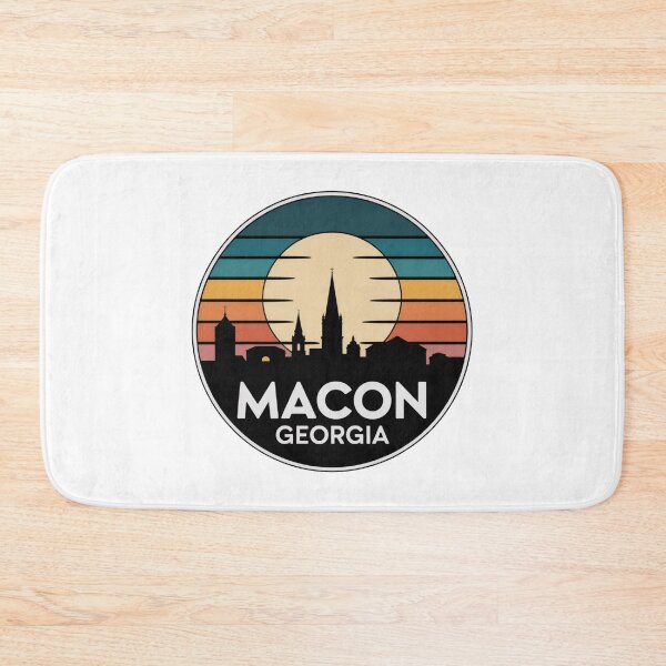 Item preview, Macon Georgia: Orange Pink Sunset Skyline Badge designed and sold by CircinusStore.