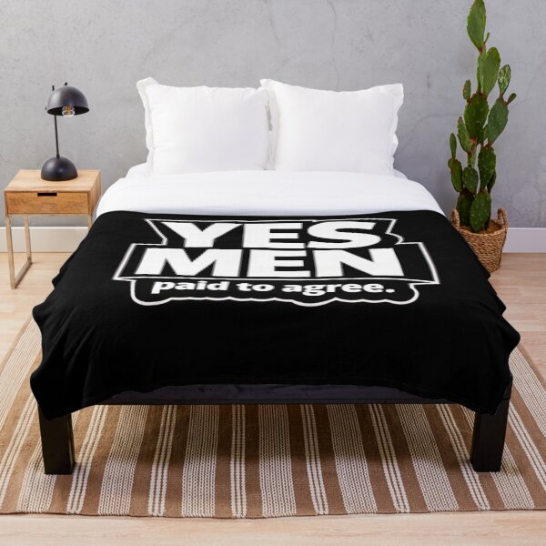 Aperçu de l'œuvre « OUI LES HOMMES » – payés pour acquiescer. | T-shirt humoristique et sarcastique avec typographie de travail. créée et vendue par Timeless Junction.