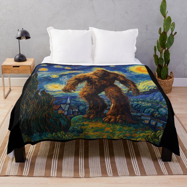 Item preview, Bigfoot Under Starry Night Parody Sasquatch Van Gogh Style designed and sold by will freed18.