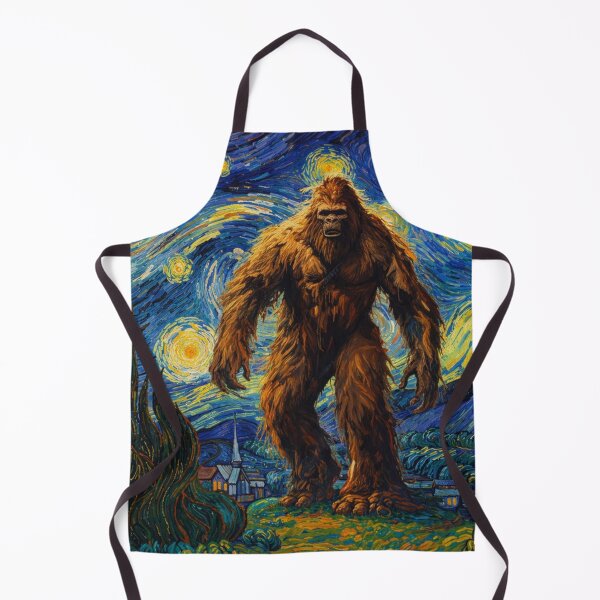 Item preview, Bigfoot Under Starry Night Parody Sasquatch Van Gogh Style designed and sold by will freed18.