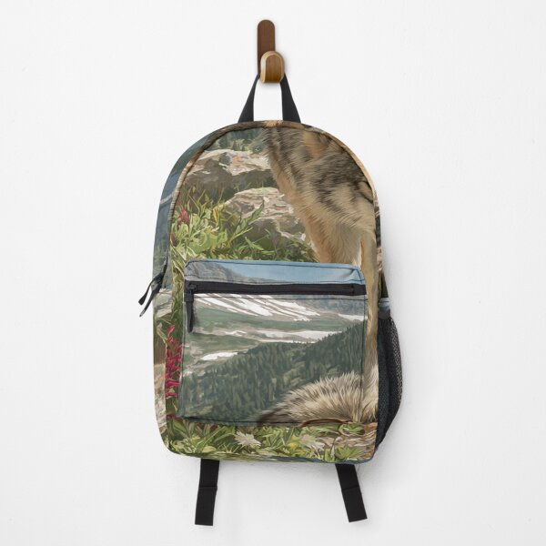 Item preview, Majestic Wolf Mountain Wildflower Trail designed and sold by NicolasGlowArt.