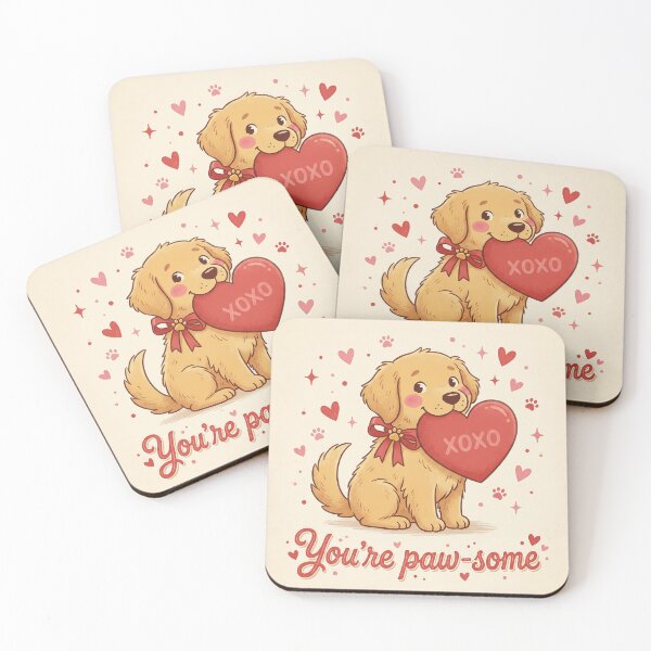Item preview, You're Paw-some Cute Puppy – Valentine Dog Love Illustration designed and sold by Furfolkz.