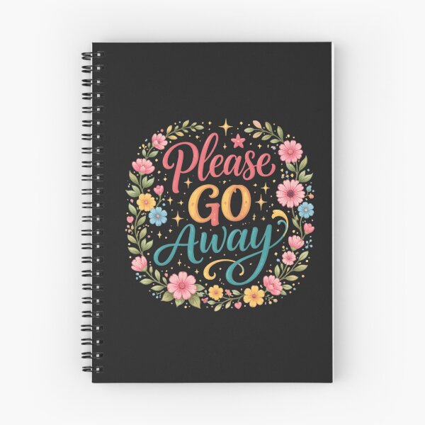 Item preview, Please Go Away Cute Floral Typography Design | Funny Aesthetic Quote Art designed and sold by Sanika arts .