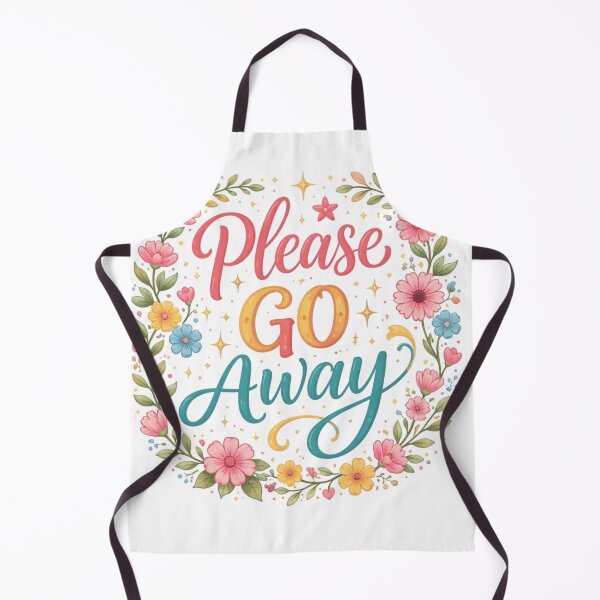 Item preview, Please Go Away Cute Floral Typography Design | Funny Aesthetic Quote Art designed and sold by Sanika arts .