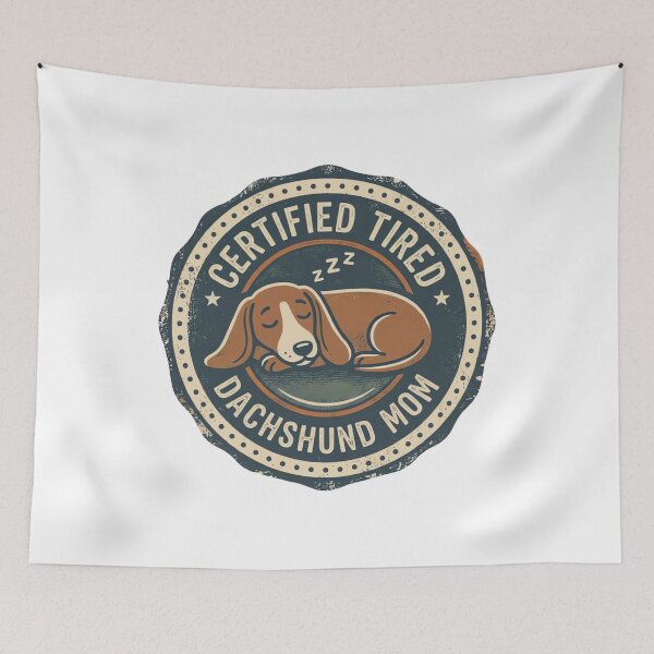 Item preview, Certified Tired Dachshund Mom designed and sold by urbinet.