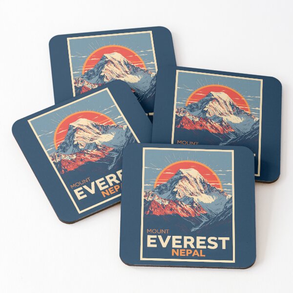 Item preview, A Pop Art Travel Print of Mount Everest - Nepal designed and sold by StudioRedKoala.