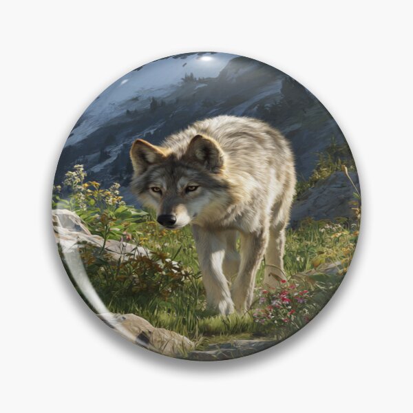 Item preview, Wild Wolf Alpine Forest Nature Animal Art designed and sold by NicolasGlowArt.