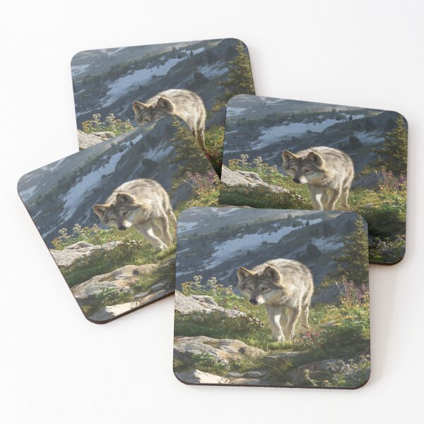 Item preview, Wild Wolf Alpine Forest Nature Animal Art designed and sold by NicolasGlowArt.