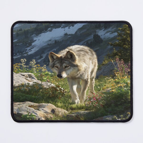 Item preview, Wild Wolf Alpine Forest Nature Animal Art designed and sold by NicolasGlowArt.