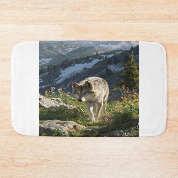 Item preview, Wild Wolf Alpine Forest Nature Animal Art designed and sold by NicolasGlowArt.