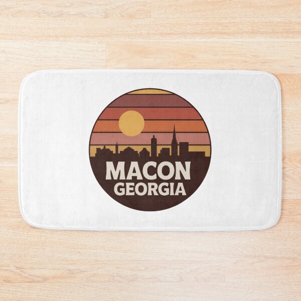 Item preview, Macon Georgia: Orange Pink Sunset Skyline Badge designed and sold by CircinusStore.