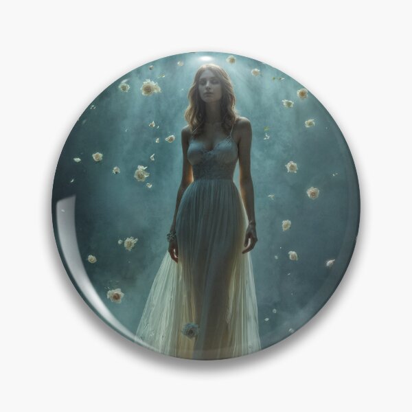 Item preview, Ethereal Woman in Mist with Falling Petals designed and sold by NecroScrolls.