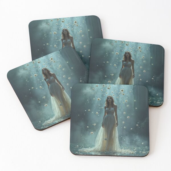 Item preview, Ethereal Woman in Mist with Falling Petals designed and sold by NecroScrolls.