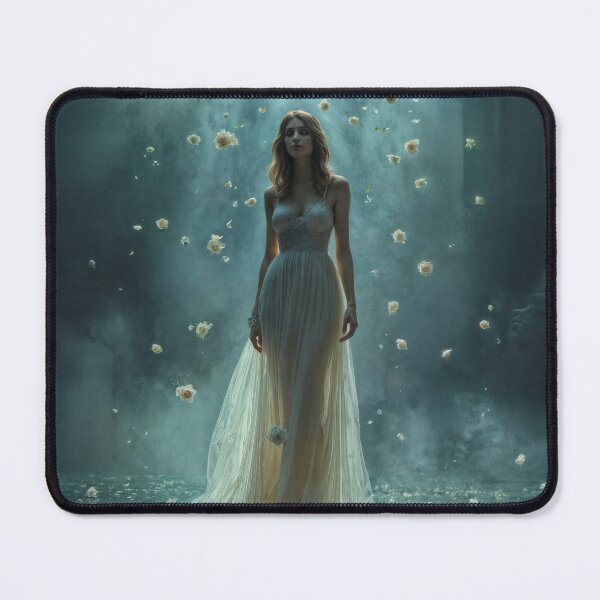 Item preview, Ethereal Woman in Mist with Falling Petals designed and sold by NecroScrolls.
