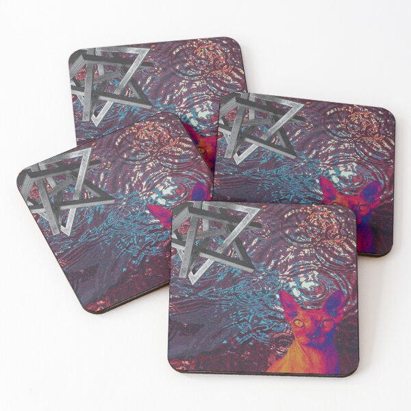 Item preview, Digital Collage - Cosmic Sphinx Cat in Liquid Chaos  designed and sold by R-A Designs.