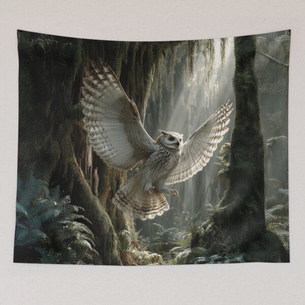 Item preview, Forest Light Owl in Mid Flight designed and sold by Erika Kaisersot.
