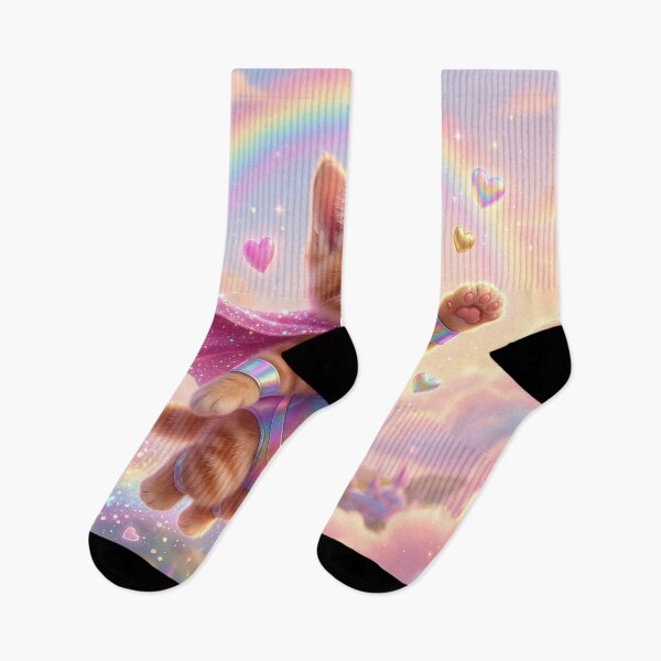 Item preview, Superhero Rainbow Kitty – Cute Magical Flying Cat Fantasy Illustration designed and sold by Furfolkz.