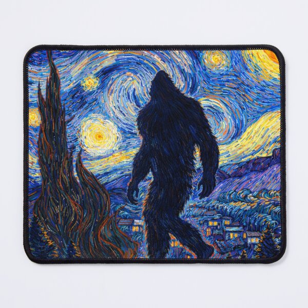 Item preview, Bigfoot Cosmic Night Scene Artistic Cryptid Starry Night Van Gogh Style designed and sold by will freed18.