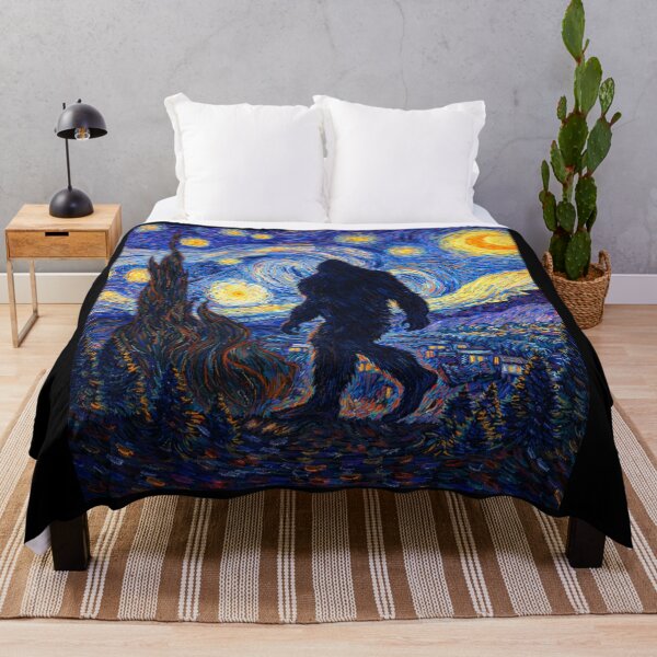 Item preview, Bigfoot Cosmic Night Scene Artistic Cryptid Starry Night Van Gogh Style designed and sold by will freed18.
