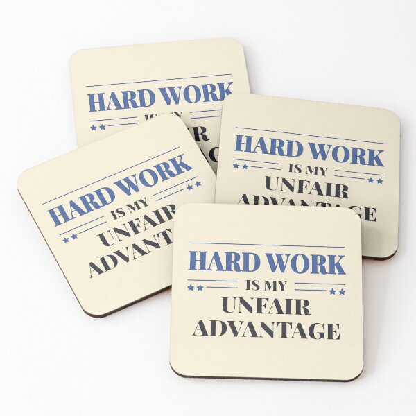 Item preview, Hard work is my unfair advantage - Dark typography designed and sold by Revextyr.