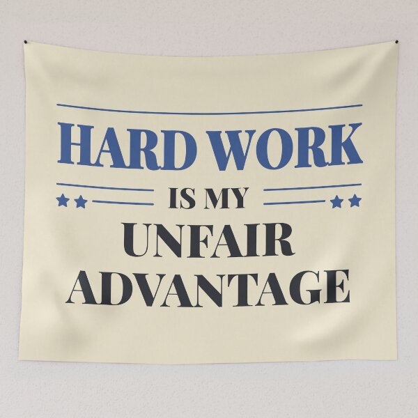 Item preview, Hard work is my unfair advantage - Dark typography designed and sold by Revextyr.