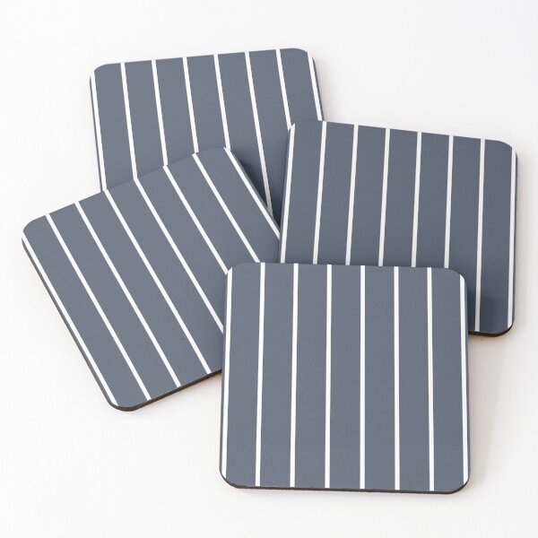 Item preview, Slate And White Pinstripe Pattern designed and sold by pattern-archive.