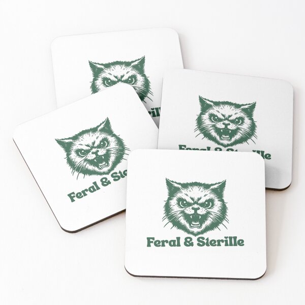 Item preview, Feral and Sterile Retro Cat Mascot designed and sold by MotivaChic.