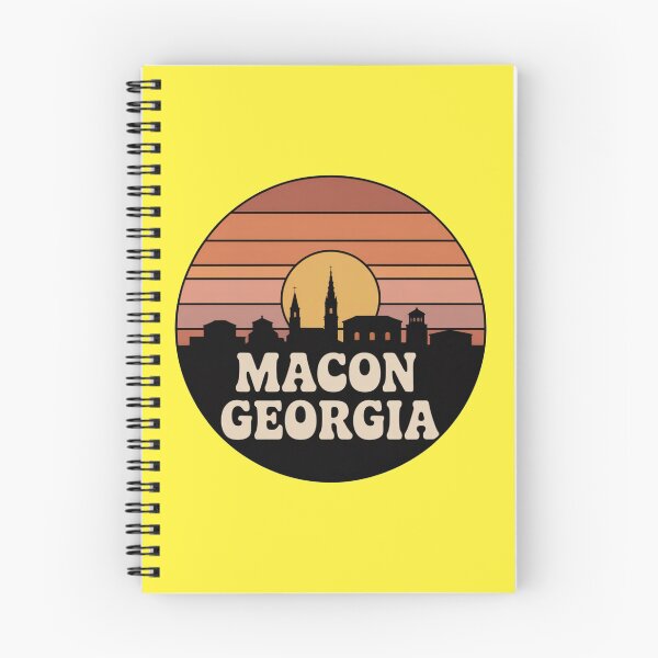 Item preview, Macon Georgia: Orange Sunset Skyline Badge designed and sold by CircinusStore.