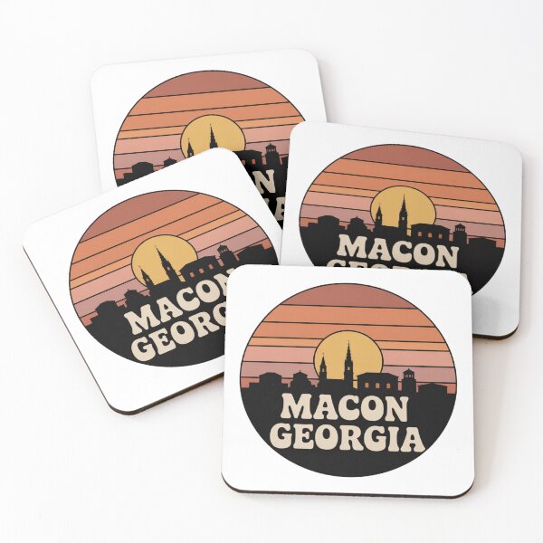 Item preview, Macon Georgia: Orange Sunset Skyline Badge designed and sold by CircinusStore.