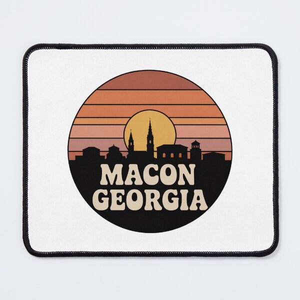 Item preview, Macon Georgia: Orange Sunset Skyline Badge designed and sold by CircinusStore.