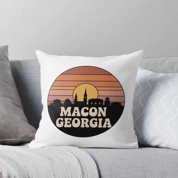 Item preview, Macon Georgia: Orange Sunset Skyline Badge designed and sold by CircinusStore.