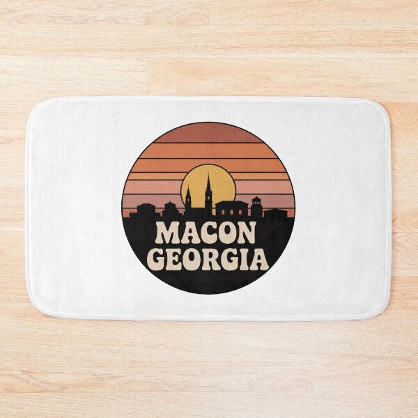 Item preview, Macon Georgia: Orange Sunset Skyline Badge designed and sold by CircinusStore.