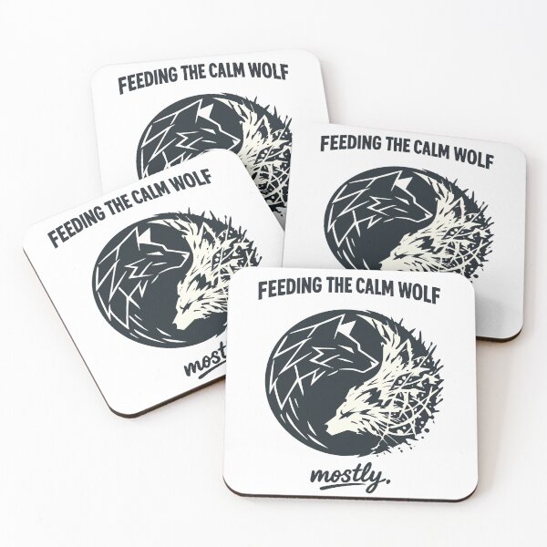 Item preview, Wolf Yin Yang | Zen Aesthetic – Relatable Mental Health Gift – Minimalist Graphic designed and sold by avinigav.