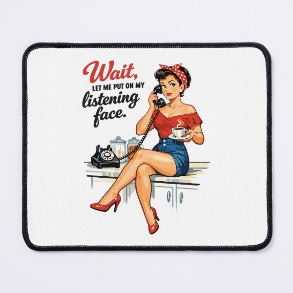 Item preview, Pin-up Girl: Let Me Put On My Listening Face Vibe designed and sold by Pineapple-Tree.