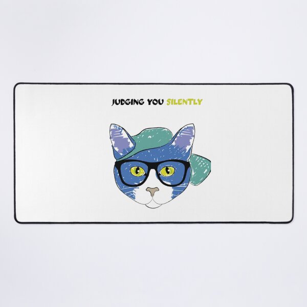 Item preview, Funny Judging You Silently Hipster Cat designed and sold by Quotable Gear.